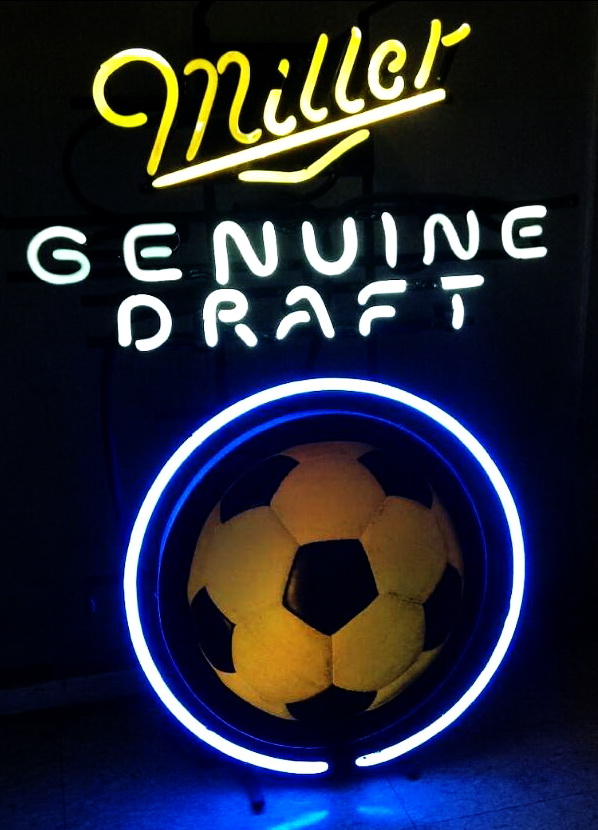 Miller Genuine Draft Soccer Neon Sign
